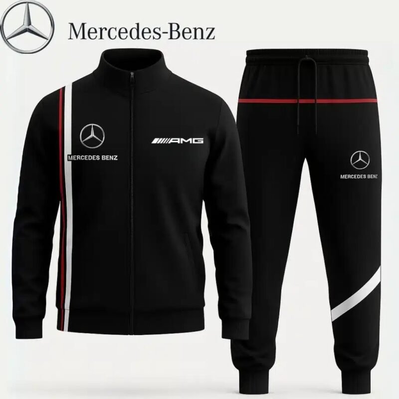 High Quality Mercedes-Benz Stand Collar Jacket & Sweatpants - MBJ29