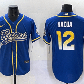 Los Angeles #12 Rams Puka Nacua Baseball Jersey Stitched - LAR05
