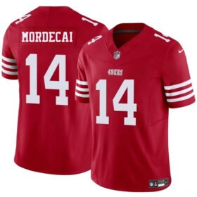 Red San Francisco 49ers #14 Tanner Mordecai 2025 F.U.S.E. Vapor Untouchable Limited Stitched Football Jersey - SFR61