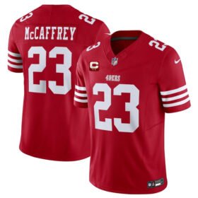 Red San Francisco 49ers #23 Christian McCaffrey 2025 F.U.S.E. With 2-Star C Patch Vapor Untouchable Limited Stitched Football Jersey - SFR27