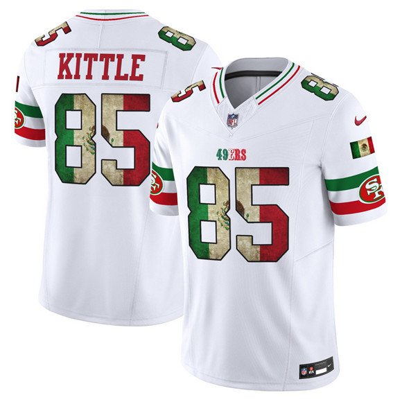 White San Francisco 49ers #85 George kittle 2025 F.U.S.E. Mexico Vapor Limited Stitched Football Jersey - SFR36