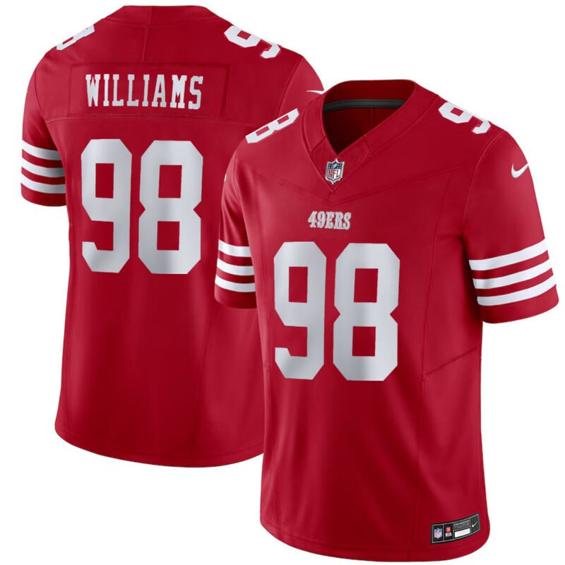 Red San Francisco 49ers #98 Mykel Williams 2025 Draft F.U.S.E. Vapor Untouchable Limited Stitched Football Jersey - SFR37