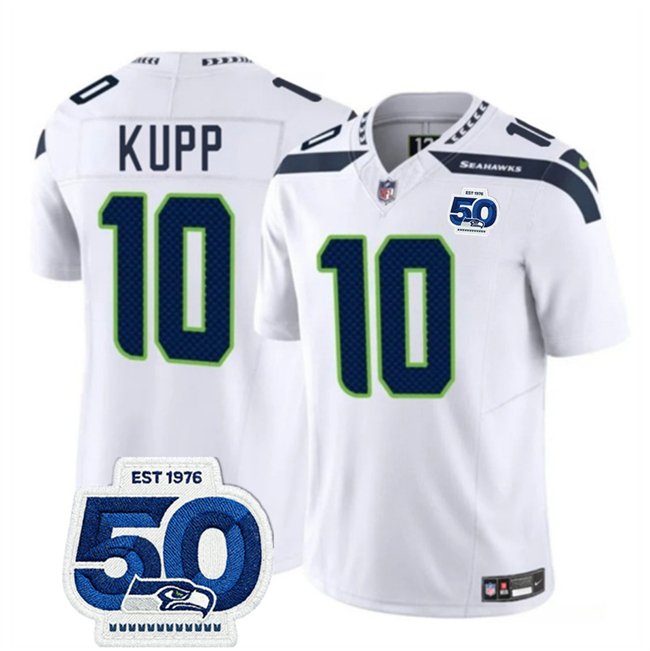White Seattle Seahawks #10 Cooper Kupp 2025 F.U.S.E. Vapor Untouchable Limited Stitched Football Jersey - SSR54