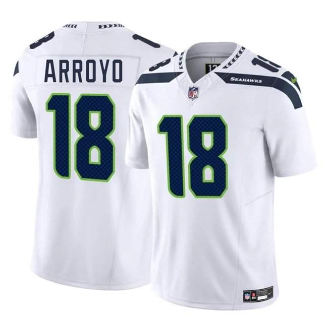 White Seattle Seahawks #18 Elijah Arroyo 2025 Draft F.U.S.E. Vapor Limited Stitched Football Jersey - SSR30