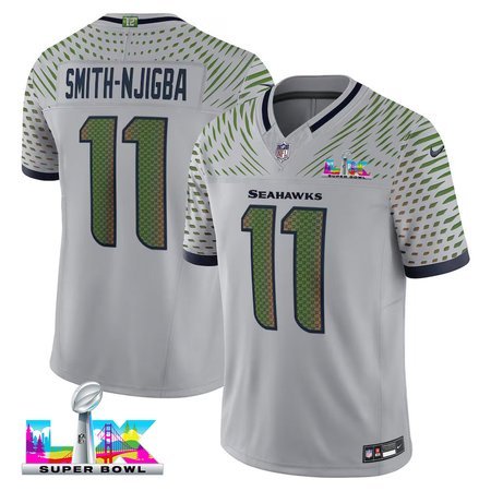 [Collection] Seattle Seahawks Nike 2025 Rivalries Collection Limited Jersey - Wolf Gray - SSR01