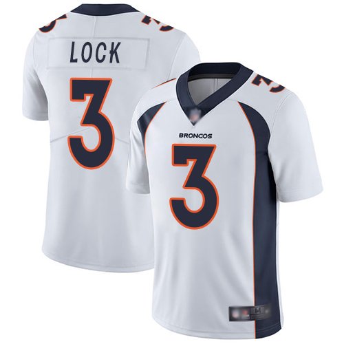 Nike Broncos #3 Drew Lock White Stitched NFL Vapor Untouchable Limited Jersey