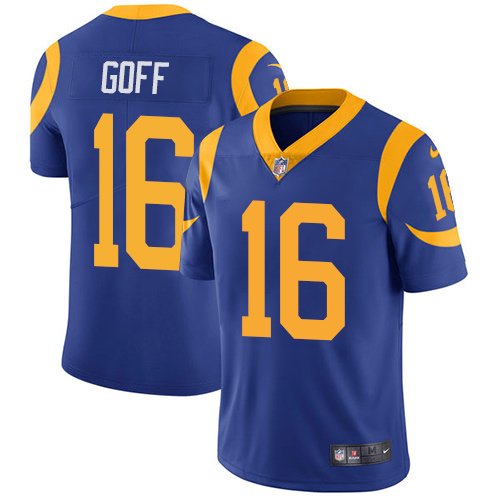 Nike Rams #16 Jared Goff Royal Blue Alternate Stitched NFL Vapor Untouchable Limited Jersey - LAR520