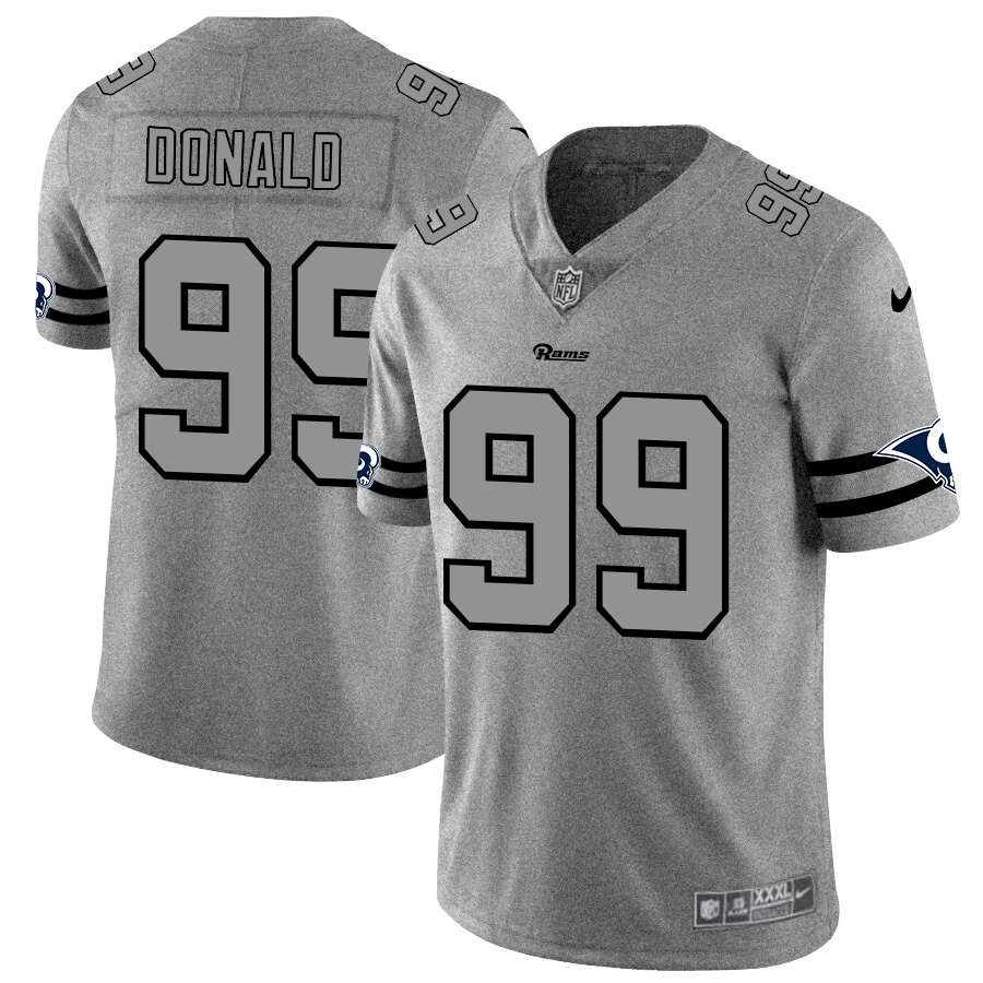 Los Angeles Rams #99 Aaron Donald Nike Gray Gridiron II Vapor Untouchable Limited NFL Jersey - LAR315