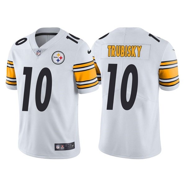 White Pittsburgh Steelers #10 Mitchell Trubisky Vapor Untouchable Limited Stitched Jersey - PSJ536