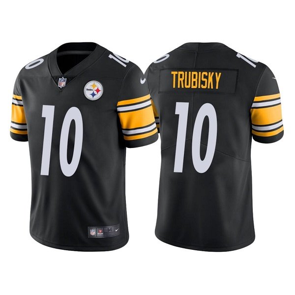 Black Pittsburgh Steelers #10 Mitchell Trubisky Vapor Untouchable Limited Stitched Jersey - PSJ515