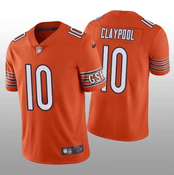 Orange Chicago Bears #10 Chase Claypool Vapor Untouchable Limited Stitched Football Jersey - CBJ170