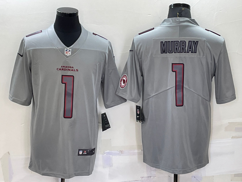 Grey Arizona Cardinals #1 Kyler Murray With Patch Atmosphere Fashion Stitched Jersey - ACJ124