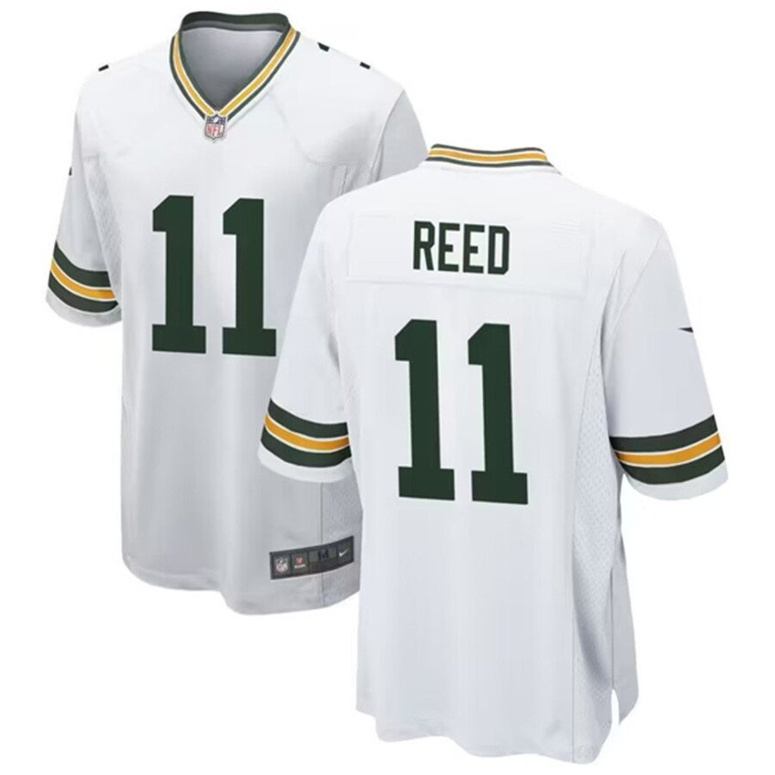 White Green Bay Packers #11 Jayden Reed Stitched Game Jersey - GBJ200
