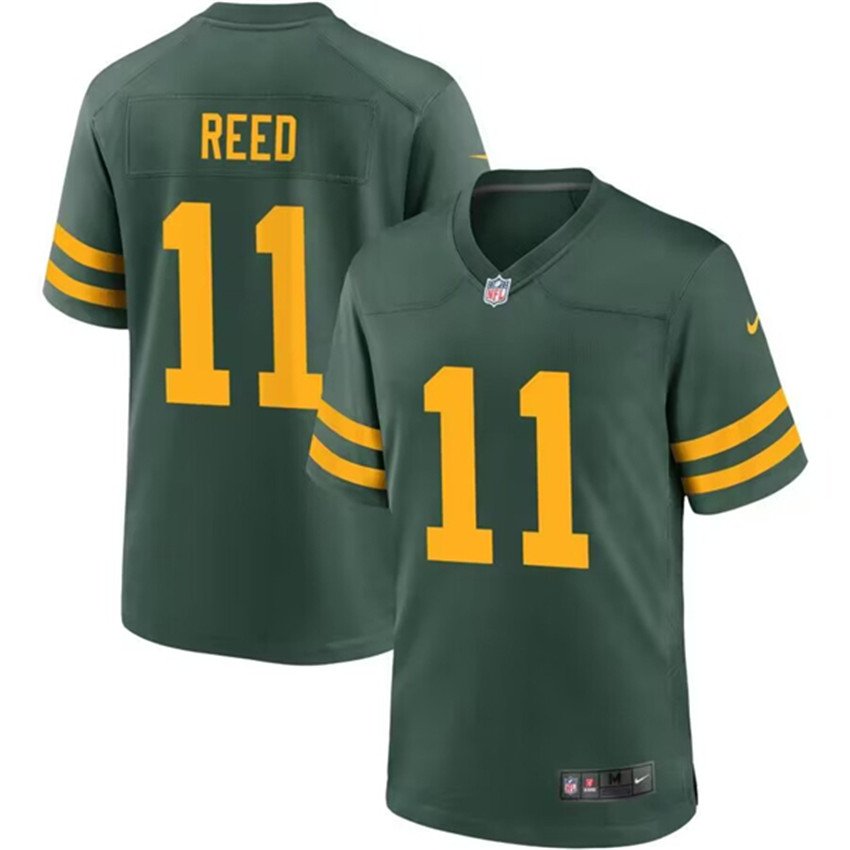 Green Green Bay Packers #11 Jayden Reed Stitched Game Jersey - GBJ136