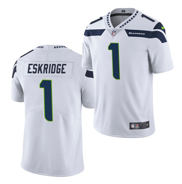 White Seattle Seahawks #1 D'Wayne Eskridge Vapor Untouchable Limited Stitched Jersey