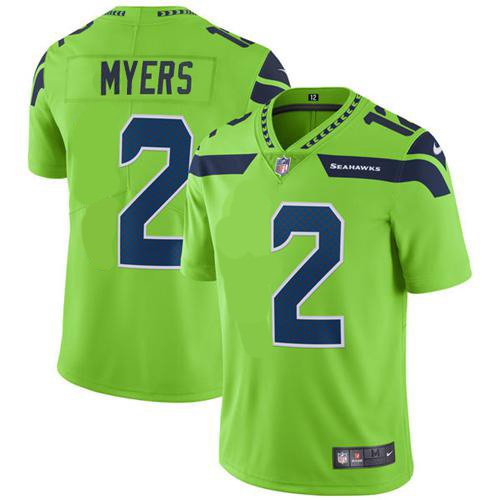 Nike Seahawks #2 Jason Myers Green Stitched NFL Limited Rush Jersey