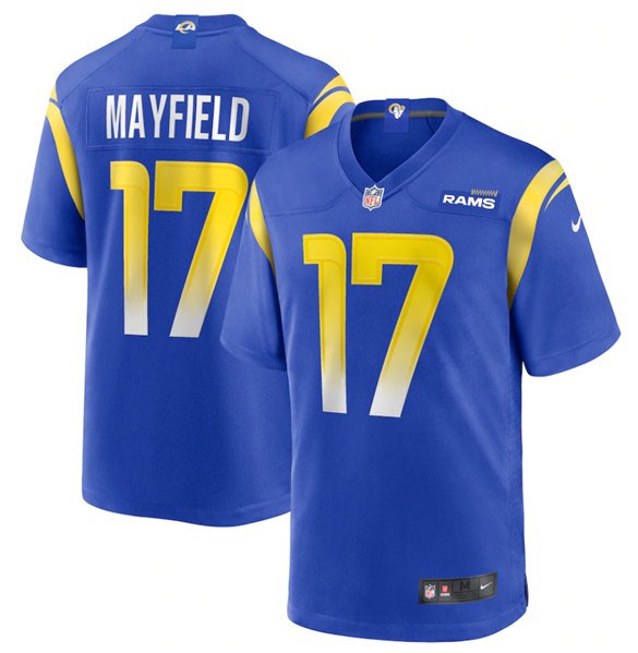 Royal Los Angeles Rams #17 Baker Mayfield Stitched Game Jersey - LAR585