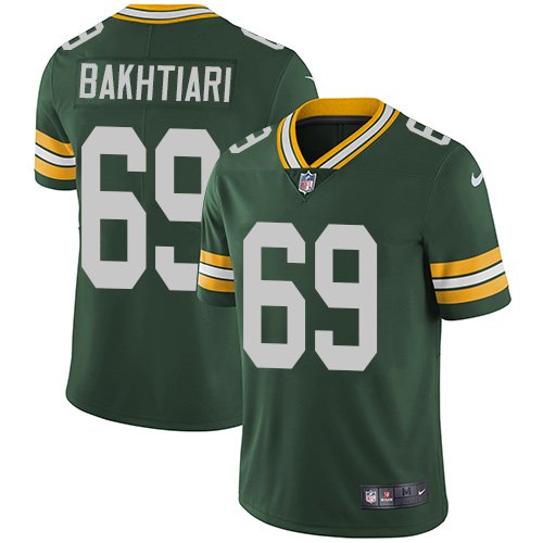Nike Packers #69 David Bakhtiari Green Team Color Stitched NFL Vapor Untouchable Limited Jersey - GBJ213