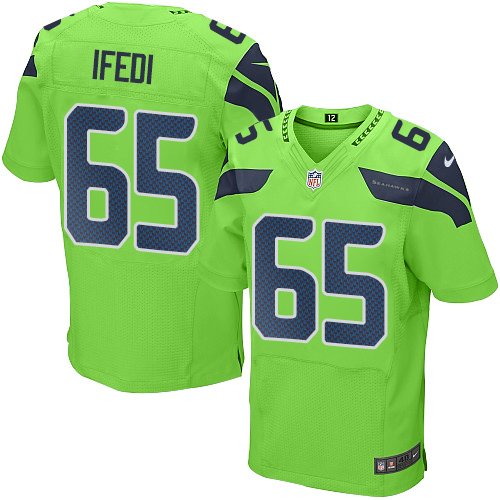 Nike Seahawks #65 Germain Ifedi Green Stitched NFL Elite Rush Jersey