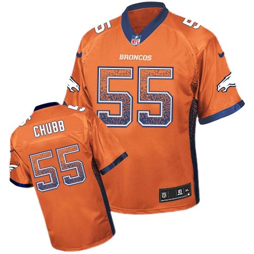 Nike Broncos #55 Bradley Chubb Orange Team Color Stitched NFL Elite Drift Fashion Jersey
