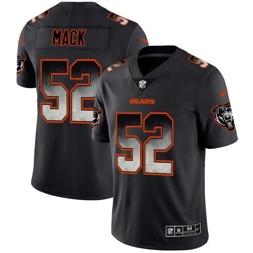 Black Chicago Bears #52 Khalil Mack 2019 Smoke Fashion Limited Stitched NFL Jersey - CBJ340