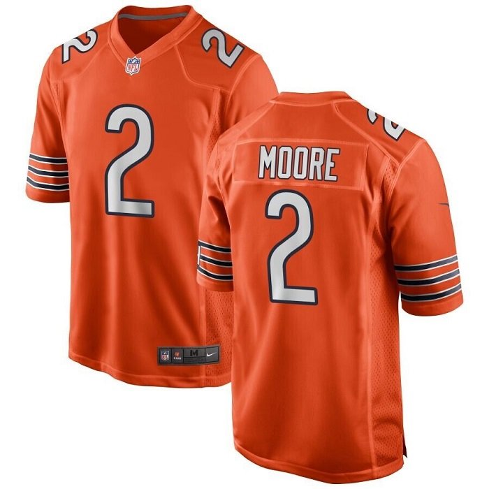 Orange Chicago Bears #2 D.J. Moore Stitched Game Jersey - CBJ254