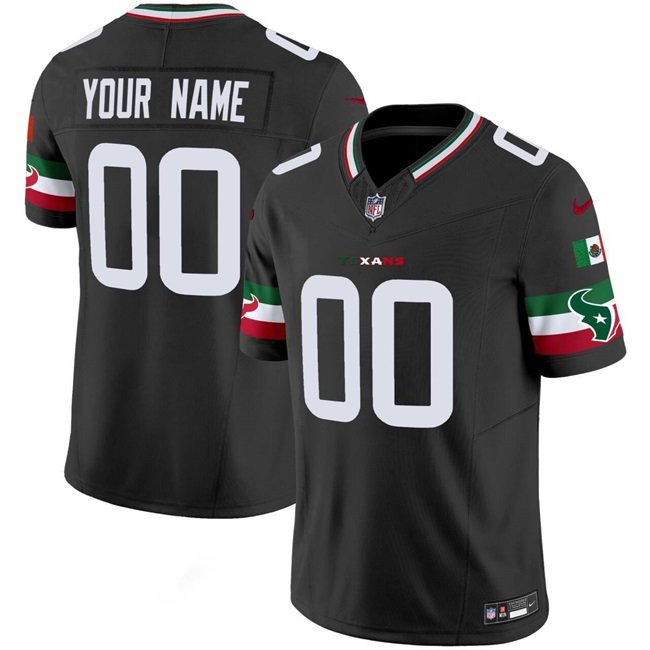 Black Houston Texans Active Player Custom 2024 F.U.S.E Mexico Vapor Limited Stitched Football Jersey - HTJ348