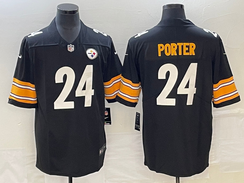 Black Pittsburgh Steelers #24 Joey Porter Jr. 2023 Draft Vapor Untouchable Limited Stitched Jersey - PSJ744