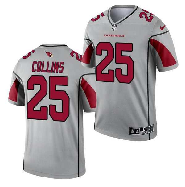 Silver Arizona Cardinals #25 Zaven Collins 2021 Inverted Legend Stitched Jersey - ACJ06