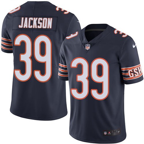 Nike Bears #39 Eddie Jackson Navy Blue Team Color Stitched NFL Vapor Untouchable Limited Jersey - CBJ291