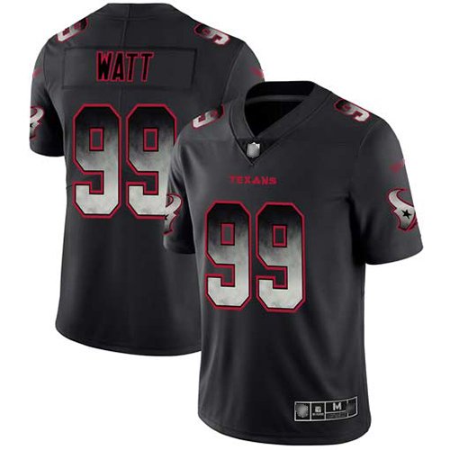 Nike Texans #99 J.J. Watt Black Stitched NFL Vapor Untouchable Limited Smoke Fashion Jersey - HTJ284