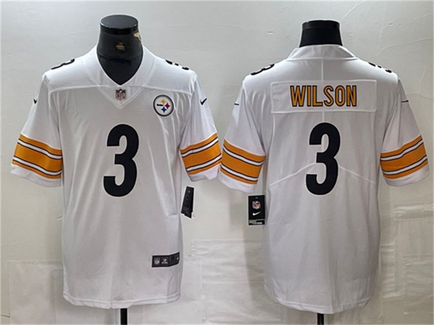 White Pittsburgh Steelers #3 Russell Wilson Vapor Untouchable Limited Stitched Jersey - PSJ250