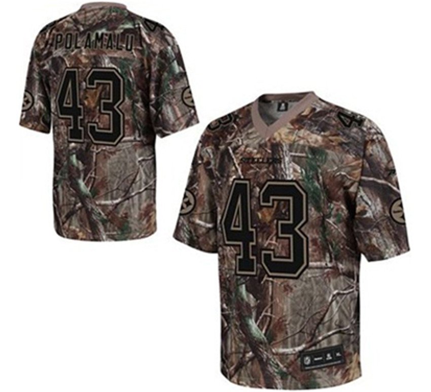 Camouflage Pittsburgh Steelers Customized Realtree Collection Stitched Football Jersey - PSJ558