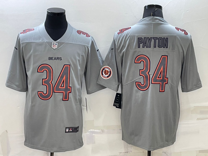 Grey Chicago Bears #34 Walter Payton Atmosphere Fashion Stitched Jersey - CBJ182