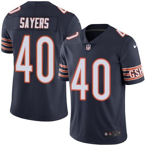 Nike Bears #40 Gale Sayers Navy Blue Team Color Stitched NFL Vapor Untouchable Limited Jersey - CBJ129