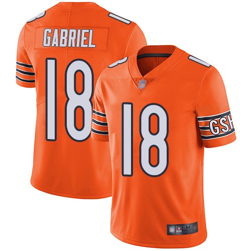 Nike Bears #18 Taylor Gabriel Orange Stitched NFL Limited Rush Jersey - CBJ166