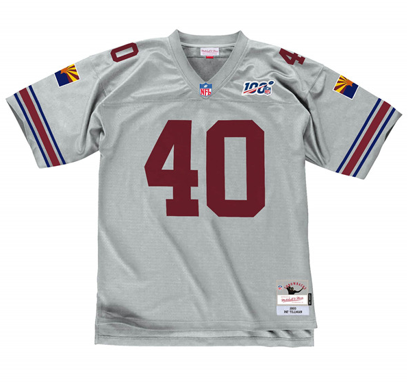 Gray Arizona Cardinals #40 Pat Tillman 1996 Mesh Top Stitched Jersey - ACJ22