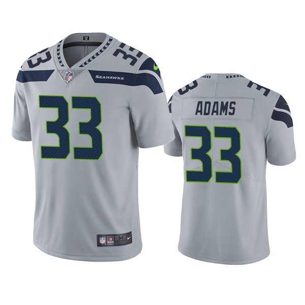 Seattle Seahawks Grey #33 Jamal Adams Vapor Untouchable Limited Stitched Jersey