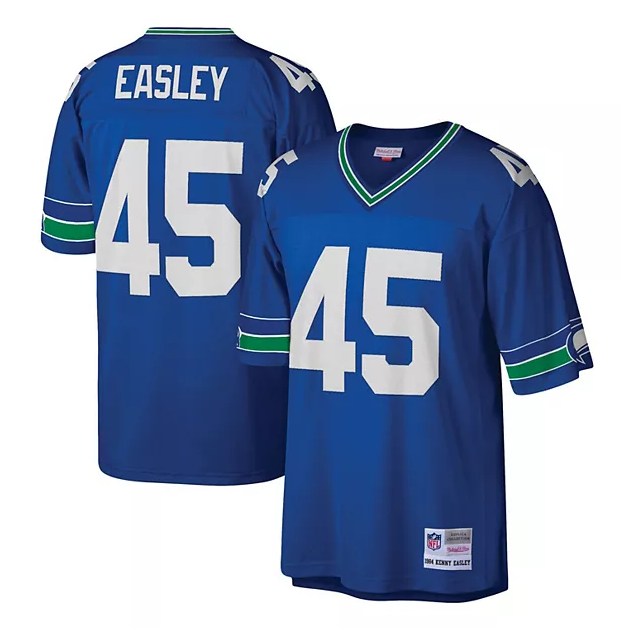 Royal Seattle Seahawks #45 Kenny Easley Mitchell & Ness Stitched Football Jersey