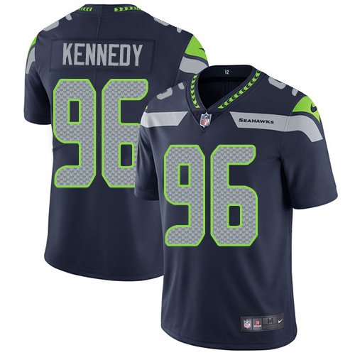 Nike Seahawks #96 Cortez Kennedy Steel Blue Team Color Stitched NFL Vapor Untouchable Limited Jersey