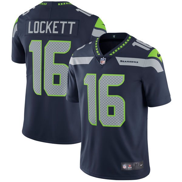 Seattle Seahawks #16 Tyler Lockett College Navy Vapor Untouchable Limited Stitched NFL Jersey