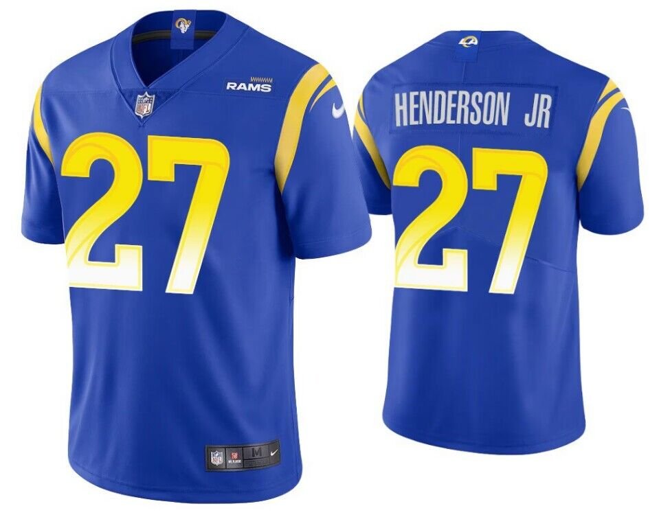 Nike Rams #27 Henderson Jr Royal Blue Team Color Stitched NFL Limited Jersey - LAR127
