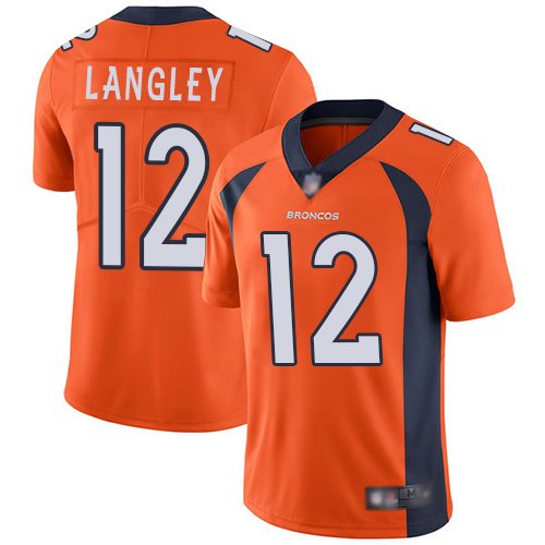 Nike Broncos #12 Brendan Langley Orange Team Color Stitched NFL Vapor Untouchable Limited Jersey