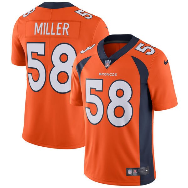 Denver Broncos #58 Von Miller Orange Vapor Untouchable Limited Stitched NFL Jersey