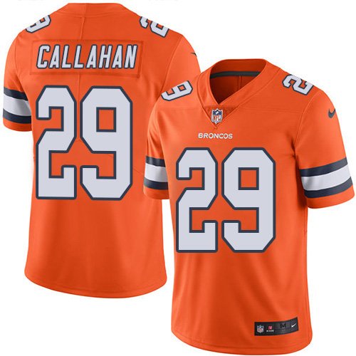 Nike Broncos #29 Bryce Callahan Orange Stitched NFL Limited Rush Jersey