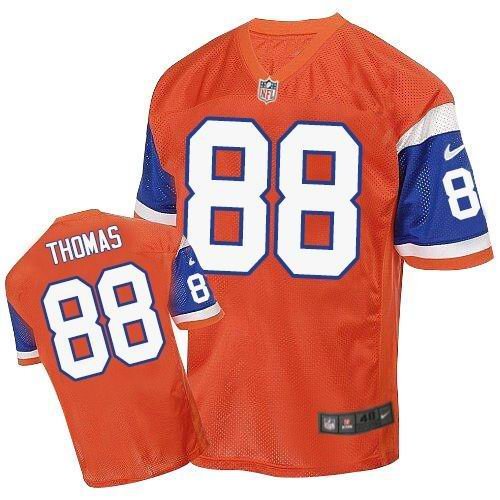 Nike Broncos #88 Demaryius Thomas Orange Throwback Stitched NFL Elite Jersey