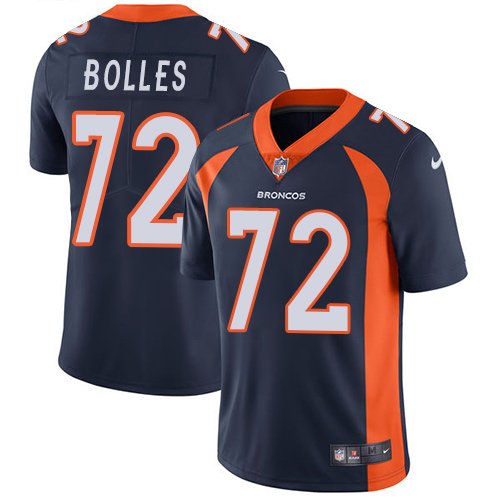 Nike Broncos #72 Garett Bolles Navy Blue Alternate Stitched NFL Vapor Untouchable Limited Jersey