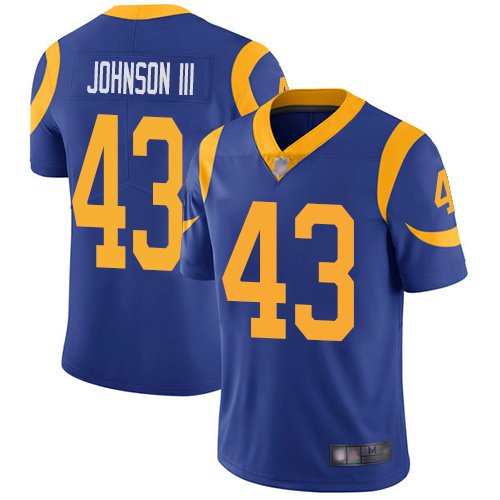 Nike Rams #43 John Johnson III Royal Blue Alternate Stitched NFL Vapor Untouchable Limited Jersey - LAR428