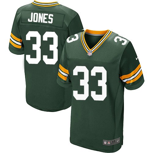 Nike Packers #33 Aaron Jones Green Team Color Stitched NFL Elite Jersey - GBJ540