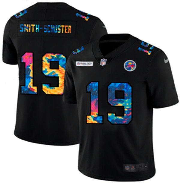 Pittsburgh Steelers Black #19 JuJu Smith-Schuster 2020 Crucial Catch Limited Stitched Jersey - PSJ710